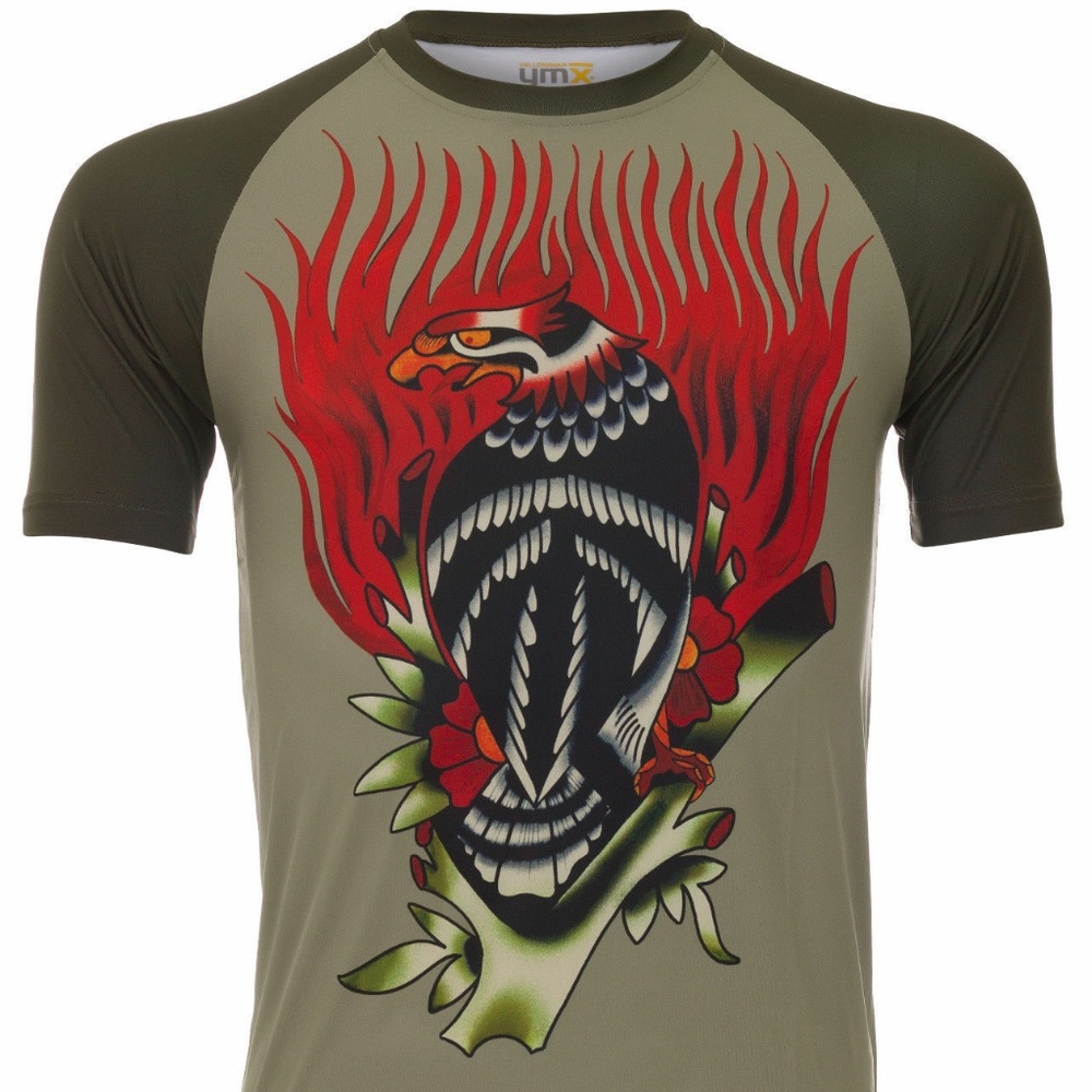 YMX by Yellowman MadKool Olive Fire Eagle T-shirt XXL XL  MD NWT